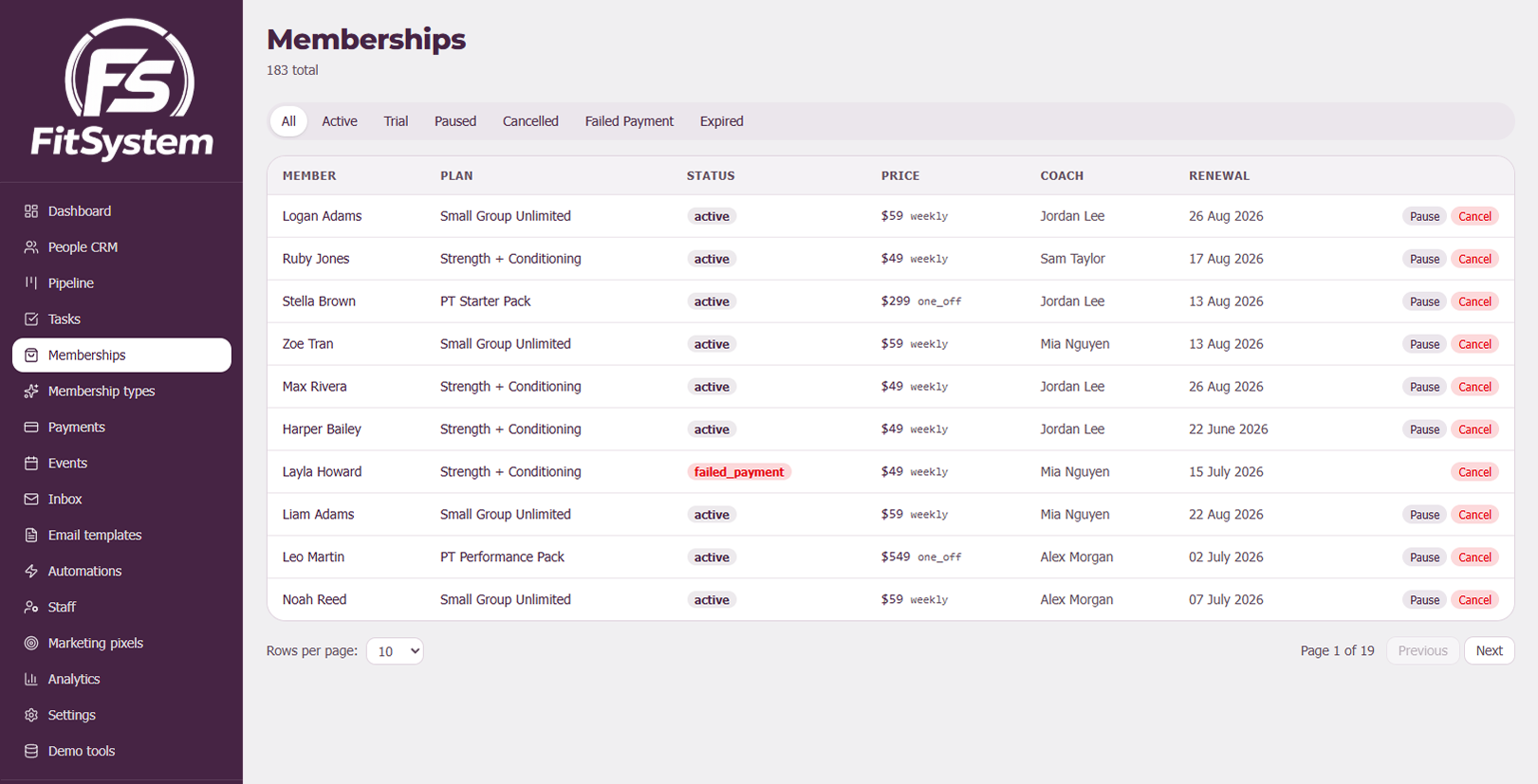Memberships