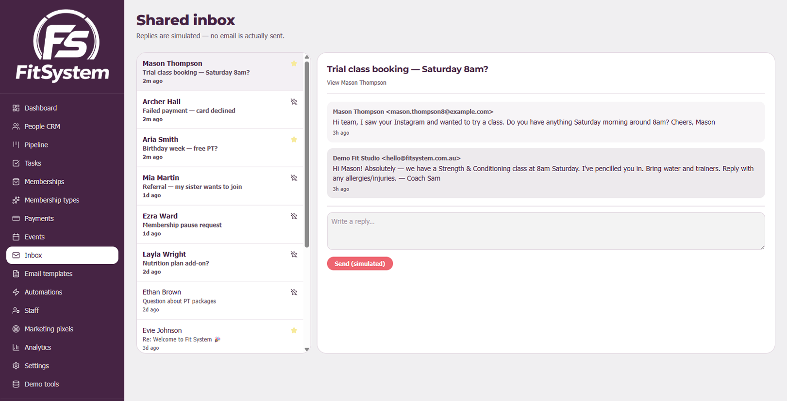 Shared inbox